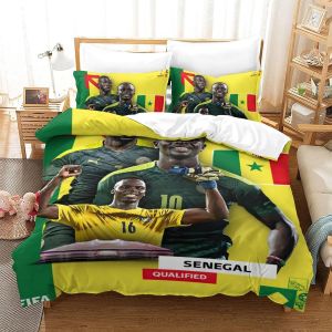 Qatar Housse De Couette De La Coupe Du Monde Senegal | Housse De Couette Souvenir De C&iquest;&iquest;L&iquest;&iquest;Bration | &iquest;&iquest;Quipes De Pays Pour La Coupe Du Monde Single&pound;&iquest;Xc - Neuf