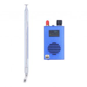 XYONG Recepteur radio portable SI4732 en alliage d'aluminium bleu avec ecran LCD et batterie au lithium de grande capacite - Neuf