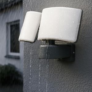 Projecteur Led Ext&eacute;rieur Double 2x20w - 2x1600lm Blanc Chaud 3000k Eclairage Exterieur Jardin All&eacute;e Garage Lampe Exterieure Avec Haute R&eacute;sistance Ip65 Ik10 (Sans D&eacute;tecteur De Mouvement) - Neuf