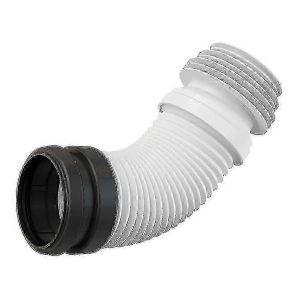 2025 Nouvelle gamme universelle Flexi Plastic Flexible Wc Toilet Coude Connecteur de Déchets 90/110mm - Neuf