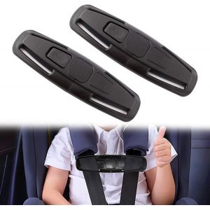 Pack Sécurité Des Enfants Clips De Ceinture, Siège De Voiture Protecteur De Boucle, Baby Clip De Sécurité Pour Siège D'auto, Poussette, Noir - Neuf