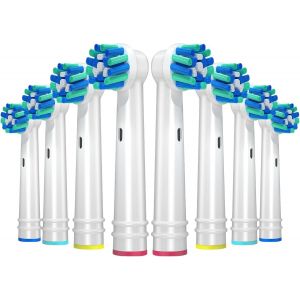 Nsiecd-Cross Action T&ecirc;tes De Brosse &Agrave; Dents Compatible Avec Oral B, T&ecirc;te De Brosse De Remplacement Pour Oral B, Brossettes De Rechange Pour Professional Care Vitality Pro Smart Genius Series - Neuf