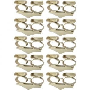 Embout suspendu - CYCLINGCOLORS - Support Latte Double Court - 38 x 8 mm - &Eacute;lastom&egrave;re - 10 pi&egrave;ces - Neuf