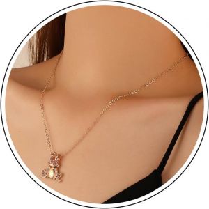 Kal-Collier Grenouille Collier Pendentif Grenouille Vintage Collier Clavicule Animalière Cordon Cuir Noir Collier Grenouille Bijoux Pour Femmes Hommes Enfants - Neuf