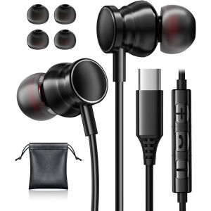 ERYI-Ecouteur Usb C Avec Micro Pour Iphone 15 Pro Samsung S24 S23 Ultra A55 A54 Écouteurs Usb C Ecouteurs Filaire Usb C Casque Écouteur Usb C Pour Iphone 16 Samsung S22 S21 A34 A35 Google Pixel 9 Ipa - Neuf