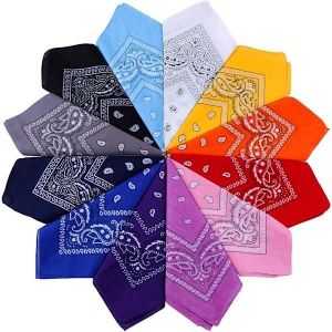 12 Pcs Multicolore De Cajou Blomma Turban Halsduk, Hip-Hop Utomhus Cykling Halsduk - Neuf