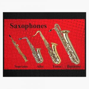 Puzzle en bois Saxophone Saxophone Saxophone Saxophone 300 pièces 38x26 cm jouet décoration mura - Neuf