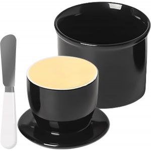 Chicslick-Beurrier En Céramique Avec Couteau À Beurre, Cloche À Beurre Avec Couvercle, Beurrier Français En Porcelaine, Boîte À Beurre Avec Petit Couteau À Beurre, Boîte En Céramique Pour[X1393] - Neuf