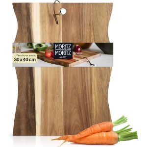 Planche &Agrave; D&eacute;couper En Bois D'acacia Massif 40 X 30 Cm Planche &Agrave; D&eacute;couper En Bois D'acacia Massif Planche De Service Pour Plateau &Agrave; Fromage Planche En Bois De Cuisine Durable, - Neuf