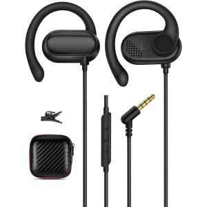 LORANKA-&Eacute;couteurs Ouverts Filaire avec Micro et Crochet Oreille pour Xiaomi Redmi Note 14 14s 14Pro A5 15C,3.5mm AUX &Eacute;couteurs avec 1,5m Cable pour Samsung A06 A05s pour Femmes/Enfants/Hommes Petites - Neuf