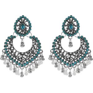 Kal-Boho Ball Gland D&eacute;claration Pendre Boucles D'oreilles Pour Les Femmes Ancien Coeur En Forme De Chandelier Perl&eacute; Drop Pendant Boucle D'oreille Indien Bollywood Jhumka Festival Bijoux - Neuf