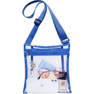 nzqaf-Sac Transparent TPU Sac à Bandoulière Transparent Homme et Femme Sac de Concert Transparent Sac Approuvé par Les Stades Clear Bag Petit Sac à Main Transparent pour Festivals Voyage Sport - Neuf