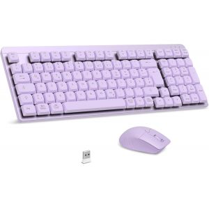 Fa98 Clavier Mécanique Et Souris Sans Fil Qwertz Clavier Sans Fil Avec Souris, Interrupteur Rouge, 98 Touches, Clavier Compact, Souris 1600 Dpi Pour Windows Macos Pc Ordinateur Portable - Neuf
