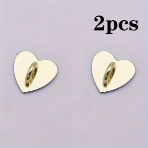 Support de breloque de t&eacute;l&eacute;phone en forme de coeur en m&eacute;tal,2 pi&egrave;ces,anneau de doigt de t&eacute;l&eacute;phone en forme de coeur d'amour,crochets de support arri&egrave;re de t&eacute;l&eacute;phone portable auto-adh&eacute;sifs-2- - Neuf