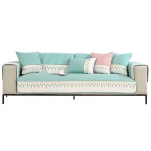 Housse De Coussin De Canap&eacute; Verte 90x210cm, Antid&eacute;rapante Et Protectrice Pour Meubles - Neuf