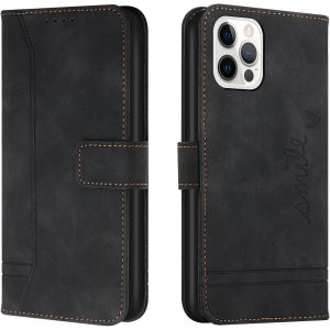 Kal-Coque Pour Iphone 15, Coque Iphone 15, Protection Portefeuille Etui À Rabat Housse Premium En Cuir Pu Avec Antichoc Tpu Fermoir Magnétique Flip Pochette Housse Iphone 15 (6,1 Pouces) (Noir) - Neuf