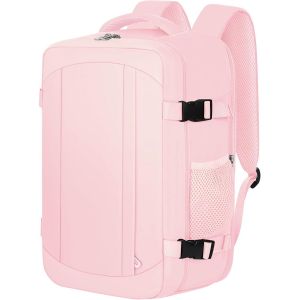 Nzqaf-Bagage Cabine 40x20x25 Pour Ryanair Sac À Dos Voyage Sous Siège, Bagage À Main Sac À Dos Cabine Avion Voyage Bag Taille 20l - Rose - Neuf