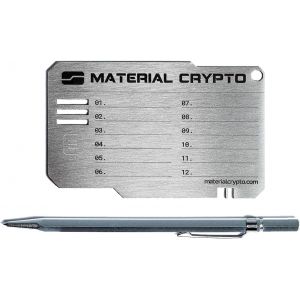 Mat&eacute;riau - Crypto Seed Storage Steel - Crypto Wallet En Acier Inoxydable - Portefeuille Crypto S&eacute;curis&eacute; - R&eacute;sistant Aux Piratages - Mat&eacute;riel Pour Crypto-Monnaie (Wallet Diy) - Neuf