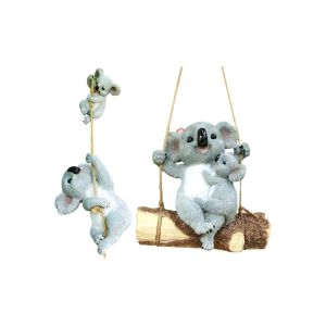 Lot De 2 Figurines De Koala Suspendues En R&eacute;sine Pour La D&eacute;coration De Jardin, Statue Ornementale D'ext&eacute;rieur, 3 Mod&egrave;les Disponibles - Neuf
