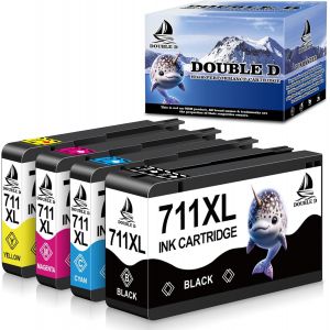 711 Cartouche D'Encre Pour Hp 711 Hp 711Xl Cz129A Cz133A Cz130A Cz132A Cz131A Pour Hp Designjet T120 24 T120 610 T520 24 T520 36 T520 610 T520 914 (1 Noir,1 Cyan,1 Magenta,1 Jaune) - Neuf