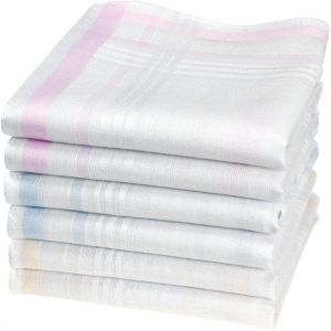 Kalanka-- Mouchoirs Classiques Pour Femme - Modèle Louise - Petite Taille 29cm - 6 Ou 12 Pièces - 100% Coton - Neuf