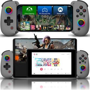 Contr&ocirc;leur pour iPhone/Pad/Android/tablette, contr&ocirc;leur D8 pour Switch/PS/PC Hall effets Joysticks jouer COD, contr&ocirc;leur Android, Cloud Gaming/Remote Play,&eacute;mulateurs - Neuf
