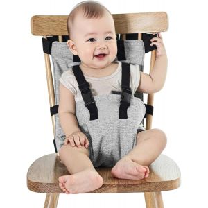 Siege Pliable Pour Enfant,Chaise Bebe Portable Ultra-L&eacute;g&egrave;re,Chaise Haute De Voyage,Harnais S&eacute;curis&eacute; 3 Points Pour Chaise, Siege Bebe Assis De 6 Mois &Agrave; 3 Ans Pour Voyage Maison Restaurant Lavable - Neuf