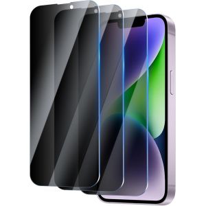 LORANKA-Protection d'&Eacute;cran Anti-Espion pour iPhone 16e 2025 / iPhone 14 / iPhone 13 / iPhone 13 Pro, Verre Tremp&eacute; Film, Duret&eacute; 9H, Sans Bulles, 3 Pi&egrave;ces - Neuf