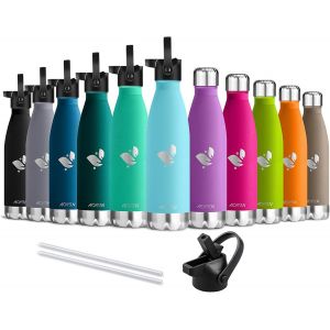 Shiba-Bouteille D'eau En Acier Inoxydable Isolé À Double Mur - 350ml/500ml/750ml - Gourde Isotherme Étanche Sans Bpa, Gourde Inox [1 - Neuf