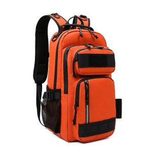Sac A Dos Angel Avec Sac A Bandouliere De Voyage Pour Camping, Sac D'equipement De Peche Pour La Peche, La Randonnee, La Chasse, Couleur Orange - Neuf
