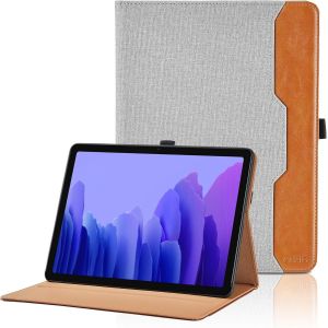 Eryi-Coque Pour Samsung Galaxy Tab A7 10.4"" 2020 Sm-T500/T505/T507 Pu Cuir Cover Tablette Housse De Protection Auto Réveil/Sommeil, Multi-Angle Étui Avec Poche - Gris - Neuf
