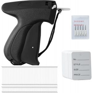 Lbgwp60-Etiqueteuse Pistolet Etiquette Textile, Etiqueteuse Prix 5000 Fils Paddle (Blanc,1cm/4cm) + 5 Aiguilles De Rechange + 500 Étiquette De Prix Pour Etiquettes De Marque De Vêtement - Neuf