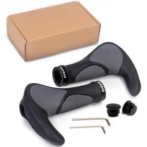 Poignées De Guidon De Vélo Ergonomique,Caoutchouc Tpr Poignées De Vélo Avec Serrure En Aluminium Poignées De Guidon De Vtt Pour Guidon De Vélo De 22 Mm - Neuf