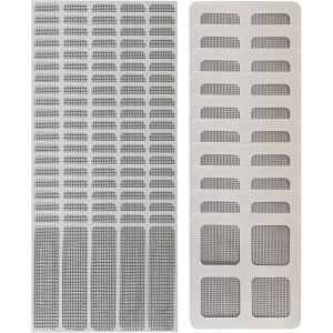 110Pcs Réparation De Fenêtres Ruban Auto-Adhésif Pour Anti Insectes Moustiq,Réparer les Toile Moustiquaires Ruban à Mailles en Tissu De Réparation Fibre De Verre Patch étanche Pour Fenêtre De écran - Neuf