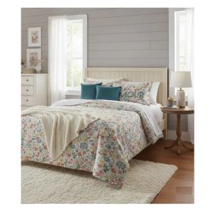 Parure De Lit - Amour - Coton 100% 57 Fils/Cm&sup2; - Floral Multicolore - Certifi&eacute;e Oeko-Tex&reg; - Neuf