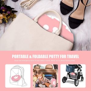 2-En-1 Portable Tout-Petit Pot Pliable De Formation Les Enfants Siège Des Toilettes Pour Garçons Filles Bébé Carry Potty Pour Les Enfants À La Propreté De La Voiture Pour Les Déplacements - Neuf