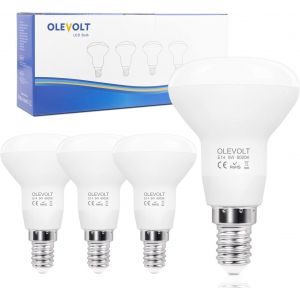 Kaleidoscope-Ampoules Led E14 6000k Blanc Froid, 5w Équivalent Halogène 40w, E14 Led Spot R50 550 Lm, Petit Culot Vis E14 Led Réflecteur Non Dimmable, Pas De Scintillement, Lot De 4[Q880] - Neuf