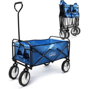 Chariot Enfants De Transport Pliable ¿ 940 X 630 X 810 Mm ¿ Capacité De Charge 100 Kg ¿ Avec Larges Roues Et Poignées ¿ Diable Tout Terrain Pour Outils Jardin Randonnées Équipement Famille - Neuf