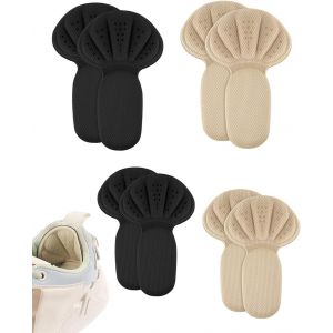 Kalanka-Lot De 4 Paires De Coussinets De Talon Pour Chaussures Trop Grandes Auto-Adhésifs Semelles Intérieures Épaisses Et Anti-Ampoules Pour Homme Et Femme - Noir/Couleur De Peau - Neuf