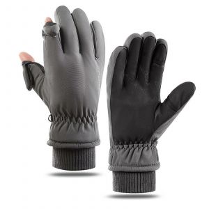 Gants D'hiver Unisexe, &Eacute;cran Tactile Compatible, Le Froid, Le Gris 1, X-Large, Pour La Course &Agrave; Pied La P&ecirc;che &Agrave; La Chasse - Neuf