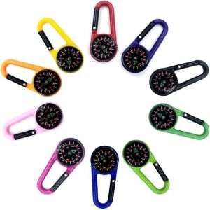 Eryi-Lot De 20 Porte-Clés Boussole ¿ Mini Mousqueton Coloré Avec Design De Boussole Robuste Et Précis Pour Les Aventures En Plein Air Et Comme Petit Cadeau D'anniversaire D'escalade Pour Enfants - Neuf