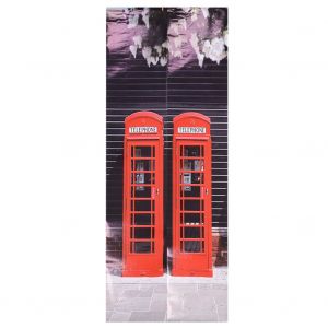 Hjlian Lot De 2 Autocollants De Porte 3d En Pvc Impermeables, Decorations Originales Pour Salon (Cabine Telephonique) - Neuf