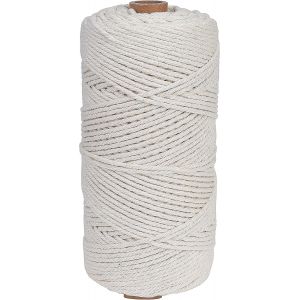 Fil De Macram&eacute; 3 X 200 M Fil De Coton,Cordon De Coton Pour Bricolage Artisanat Tenture Murale,Cintre Pour Plantes - Neuf