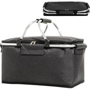 SJZG-Panier De Pique-Nique Pliable - 26 L - Grand Sac Isotherme - Sac Isotherme Pour Voyage, Pique-Nique, Shopping, Cadeau - Neuf