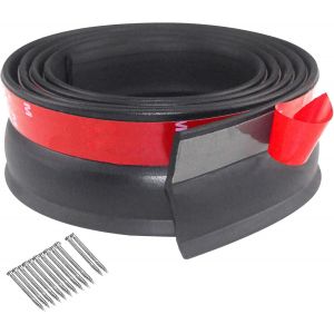 MEVRONISSHOP-Joint de Porte de Garage Universel, Joint de Seuil de Porte de Garage de 3 m&egrave;tres Seuil Porte Garage Bande d'&Eacute;tanch&eacute;it&eacute; en Caoutchouc avec Clous pour Coupe-Froid, les Feuilles, le Vent - Neuf