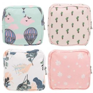 4pcs Sac Tampon D&eacute;licat Petit Tampon Pochette Serviette Menstruelle Pochette Serviette Hygi&eacute;nique Portable Pochette - Neuf