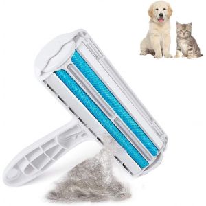 Jgd-Brosse Anti Poils Animaux Chat & Chien -Brosse &Agrave; Rouleau R&eacute;utilisable Double Face Avec &Eacute;tui Autonettoyant, Pour Chiens, Chats, V&ecirc;tements Et Meubles - Neuf