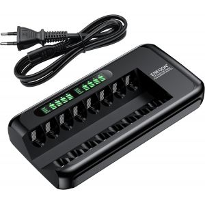 KGABERY-Chargeur De Piles Rechargeables Aa Aaa Avec Écran Lcd¿8 Slots Indépendants¿Chargeur Rapide Intelligent Ni-Mh/Ni-Cd Avec Protection¿Adaptateur Secteur 100-240V - Neuf