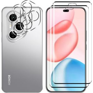 JGD-Verre Tremp&eacute; pour Honor 400 Pro, 2+2 Pi&egrave;ces 3D Protection D'&eacute;cran Film et Cam&eacute;ra Arri&egrave;re Protecteur, 9H Duret&eacute;, Anti-Rayures Vitre, Sans Bulles, HD Transparent - Neuf