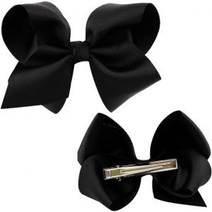 Kal-1 Paire De Pinces À Cheveux Tendance Pour Femme, Bec De Canard, Accessoire Pour Noël, Mariage, Anniversaire Et Fille Au Quotidien, Élégance (Noir) - Neuf